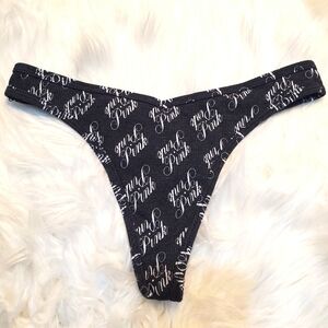 Pink Victoria's Secret Cotton High-Leg Thong Panty